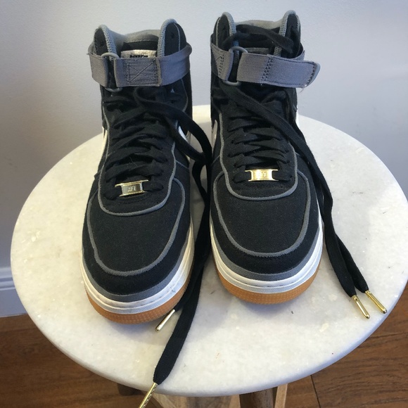 NIKE AIR FORCE 1 Other - MENS NIKE AIR FORCE ONE BLACK & GREY CANVAS HIGH BOOT SZ 10